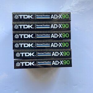 6x TDK AD-X 90 Cassette Tapes 1985 New And Sealed MADE IN JAPAN Blank Recordable